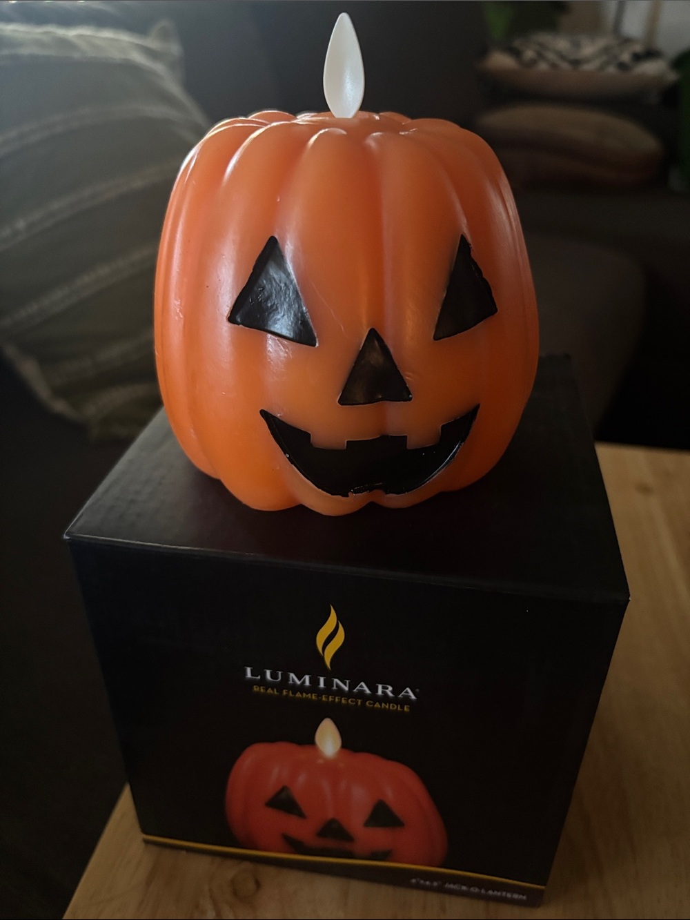 Luminara Jack O Lantern Pumpkin Candle